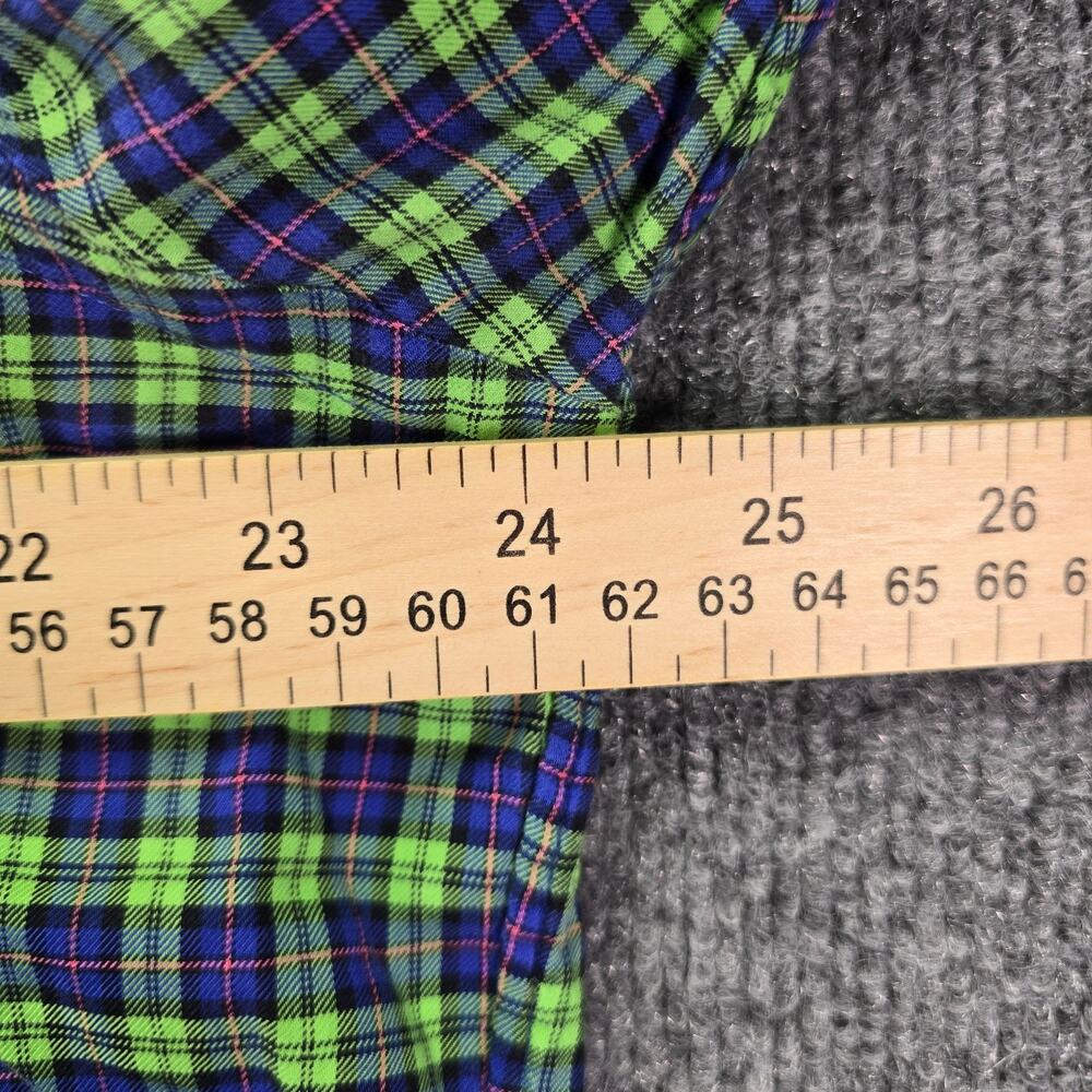 Polo Ralph Lauren Shirt Mens XL Blue Green Plaid Long Sleeve Pony Button Down
